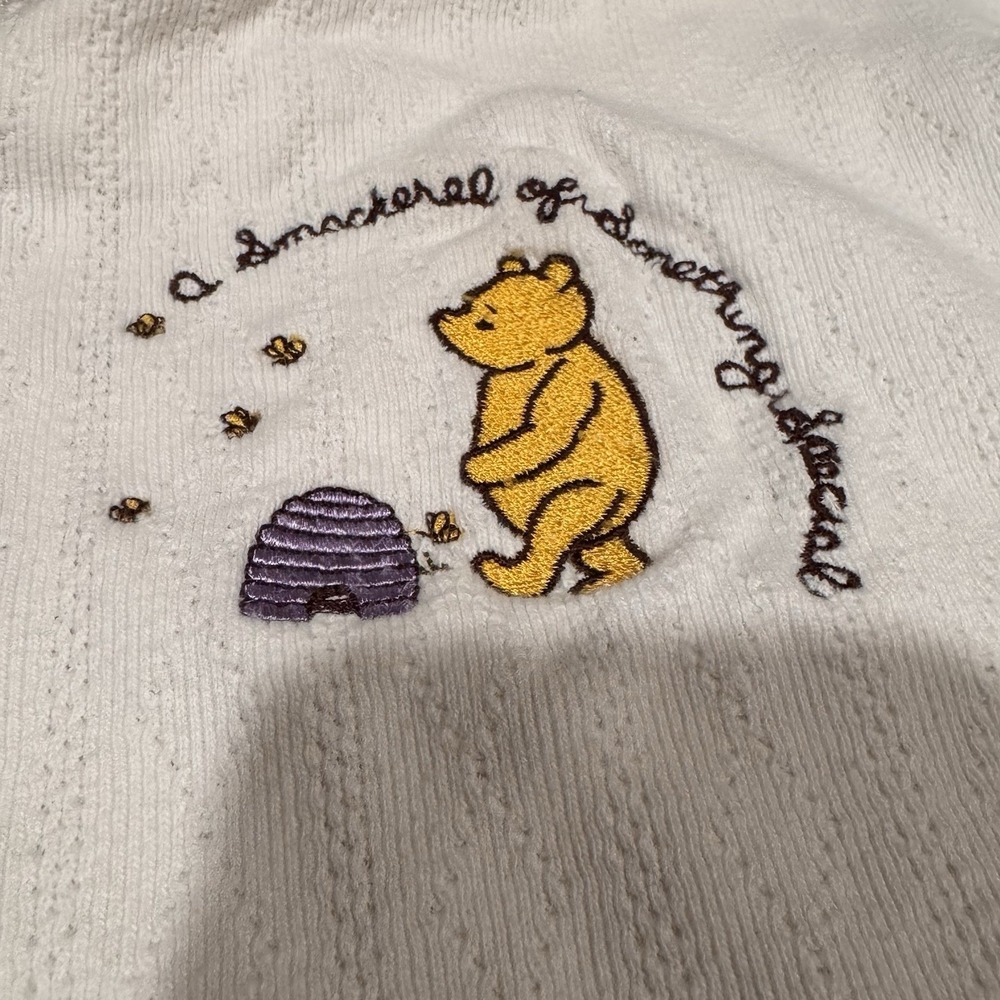 VTG Winnie The Pooh Night Gown Embroidered Cotton Lounge Sleep Adult S/M - Picture 3 of 6